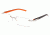 Tag Heuer Trends Rubber Eyeglasses, Polished Frame/Dark Grey Orange Temples, Clear Lens 8110-006