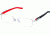 Tag Heuer Trends Rubber Eyeglasses, Brushed Frame/Red Black Temples, Clear Lens 8005-002