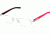 Tag Heuer Trends Rubber Eyeglasses, Polished Frame/Black Red Temples, Clear Lens 8005-005