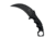 Takumitak Midnight Fixed Blade Knife, 4.75 in Blade , 3cr13, Black, TKF307