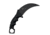 Takumitak Midnight Fixed Blade Knife, 4.75 in Blade , 3cr13, Black, TKF307