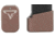 Taran Tactical Innovations PPC Base Pad Kit for Glock 9mm, 3 Round, Coyote Bronze, 3, GBP9XL-06