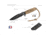 TB Outdoor Survival Fixed Blade Knife, 9.75in Overall, 4.5in Black PVD MOX Steel Blade, Coyote Brown Paracord Wrapped Handle, Kydex Sheath, 11060032