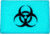 TEC Accessories BEACON Patch, 3in X 2in X 0.19in, Proprietary Embrite Compound Construction, Hook And Loop Backing, Biohazard Artwork, Glows Aqua In The Dark, EMP-002-A