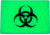 TEC Accessories BEACON Patch, 3in X 2in X 0.19in, Proprietary Embrite Compound Construction, Hook And Loop Backing, Biohazard Artwork, Glows Green In The Dark, EMP-002-G