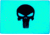 TEC Accessories BEACON Patch, 3in X 2in X 0.19in, Proprietary Embrite Compound Construction, Hook And Loop Backing, Punisher Artwork, Glows Aqua In The Dark, EMP-004-A