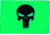 TEC Accessories BEACON Patch, 3in X 2in X 0.19in, Proprietary Embrite Compound Construction, Hook And Loop Backing, Punisher Artwork, Glows Green In The Dark, EMP-004-G