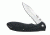 TecX X Pro 2 440 Stainless Drop Point Blade with Partial Serration, Folding Knife, Black, 4.5 75674