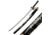 Ten Ryu Fixed Blade, 41.5in, Carbon Steel Blade, Black Cord Wrapped With Real Ray Skin Handle TR-013