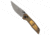 Tenable Knives Tenable Deadite Crossbar Lock Knife Amber PEI 3.5" Damascus, Yellow, Damascus, adult, BHQ-236321