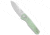 Tenable Knives Beaver Crossbar Folding Knife, 3.44in, Nitro V Steel, Drop Point Blade, G-10, Jade Handle, Jade/Gray, 8.03 inch, BHQ-216242
