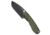Tenable Knives Bombur Folding Knife, 3.53in, D2, Drop Point Blade, Micarta, Green Handle, Green/Black Gray, 8.38 inch, BHQ-217061