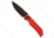 Tenable Knives Tenable Knives Eaglestrike Crossbar Lock Knife Red Diamond Al 3.7" Black SW, Red, Nitro-V, adult, BHQ-226754