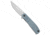 Tenable Knives Einar Folding Knife, 3.13in, Nitro V Steel, Drop Point Blade, Micarta, Blue Handle, Blue/Gray, 7.21 inch, BHQ-215987