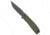 Tenable Knives Einar Folding Knife, 3.13in, Nitro V Steel, Drop Point Blade, G-10, Black/Green Handle, Black/Green/Black Gray, 7.21 inch, BHQ-215986
