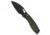 Tenable Knives Tenable Knives Heron Crossbar Lock Knife Olive Green G-10 3.1" Black SW, Green, Nitro-V, adult, BHQ-226759