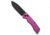 Tenable Knives Kryo Crossbar Lock Folding Knife, 3.58in, Sandvik 14C28N, Drop Point Blade, Aluminum, Purple Handle, Purple/Black Gray, 8.08 inch, BHQ-211033