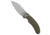 Tenable Knives Nesstreet Folding Knife, 3.58in, Sandvik 14C28N, Sheepsfoot Blade, Micarta, Green Handle, Green/Gray, 8.05 inch, BHQ-200970