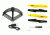 Tenergy Phoenix 6CH WIFI FPV Modular Quadcopter with Collision Avoidance Module, Black/Yellow 61336