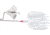 Terminator Super Stainless Buzzbait, Bright White Shad, 1/2oz, TBS12B01N