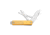 The James Brand The James Brand The Ellis Lockback Knife Tool w/Scissors Canary 2.75" SatSer, Orange, Sandvik 12C27, adult, BHQ-176311