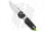 The James Brand The Redstone Slide Lock Folding Knife, 2.43in, Sandvik 12C27, Drop Point Blade, Polypropylene, Black Handle, Black/Gray, 6.125 inch, BHQ-144198