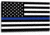 Thin Blue Line American Flag Sticker, 2.5 X 4.5 Inches, Thin Blue Line - TBL-S-AMERICAN-2545