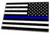 Thin Blue Line American Flag Sticker, Reverse, 6 X 4 Inches, Thin Blue Line - TBL-S-AMERICAN-REV-64
