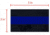 Thin Blue Line Classic Car Decal, 3 X 5 Inches, Reflective - TBL-BB-REFLECT