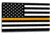 Thin Blue Line Gold Line American Flag Sticker, 4 X 6 Inches - TGOLD-S-AMERICAN-46
