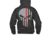 Thin Blue Line Hoodie - Thin Red Line Skull Graphic, Black - REDPUN-H-BLACK-XXXXL