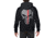 Thin Blue Line Hoodie - Thin Red Line Skull Graphic, Black - REDPUN-H-BLACK-XXXXL