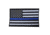 Motorcycle Patch - Thin Blue Line, 6.25 X 10 inches