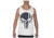 Thin Blue Line Tank - Skull Graphic, White - BLPUN-TANK-WHITE-XXL