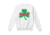 Thin Blue Line Thin Red Line St. Patrik's Shamrock Crew Neck SweatShirt - Mens, Extra Large, White, STPAT-TRL-CREW-WHITE-XL