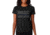 Thin Blue Line Womens T-shirt - Pledge Of Allegiance Flag - WOM-TBL-POA-BLACK-LARGE