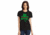 Thin Blue Line Womens T-shirt, Shamrock, Thin Red Line - WOM-STPAT-TRL-TSHIRT-BLACK-L