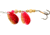 Thomas Fishing Lures Double Spinn In-Line Spinner, 1 3/4in, 1/5 oz, Gold/Red, S500GR