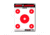 Thompson Target Bright Lightning 9x12in Paper Shooting Targets, 50 Pack, Red, Small, 6821-50