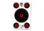 Thompson Target HALO Bullseye 10&amp;4 Reactive Splatter Targets 12.5x19, 10 Pack, Black/Red, Large, 4640-10