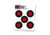 Thompson Target HALO Bullseye 3in Reactive Splatter Targets 8.5x11, 20 Pack, Black/Red, Small, 4612-20