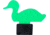 Throom Targets Knockdown Duck Reactive Target Starter Kit, Green, 11071-0112