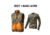 Tidewe ThermCore Mens Heated Polar Fleece Hunting Vest and Merino 150 Wool Base Layer Bundle, VTC003-TKS-TE-HL001-DW-S-TE