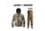 Tidewe Waterfowl Pro Bundle: Tidewe x MinnDak Slough Dawgs TIZIPR Breathable Waders and FowlStorm Elite TideShellTM Jacket, HA001-DW-S-TE-WD028-MG-13-TE