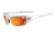 Tifosi Optics Dolomite 2 Sunglasses, Clear, Smoke Bright Blue, Smoke/Red Glare Guard Lenses, Pearl White Frame