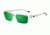 Tifosi Optics Hagen Sunglasses - Crystal Clear Frame w/Polarized Clarion Green Lens 1200505353