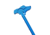 Tiger Rock AR-15 Tactical BAT Style Charging Handle w/ Oversized Latch Non-Slip, Blue, Small, CHBS223-BL