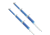 Tigress 15' Telescoping Fiberglass Outrigger Poles - 1-1/8&quot; O.D. - White/Blue - Pair 63229