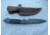 Titan 15N20/1095 Damascus Steel Fixed Knife, TD-005, Bull Horn, Bolster Handle, 4.1in. Blade TDK-5