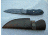 Titan 15N20/1095 Damascus Steel Fixed Knife, TD-053, Bull Horn Handle, 4.2in. Blade TDK-53